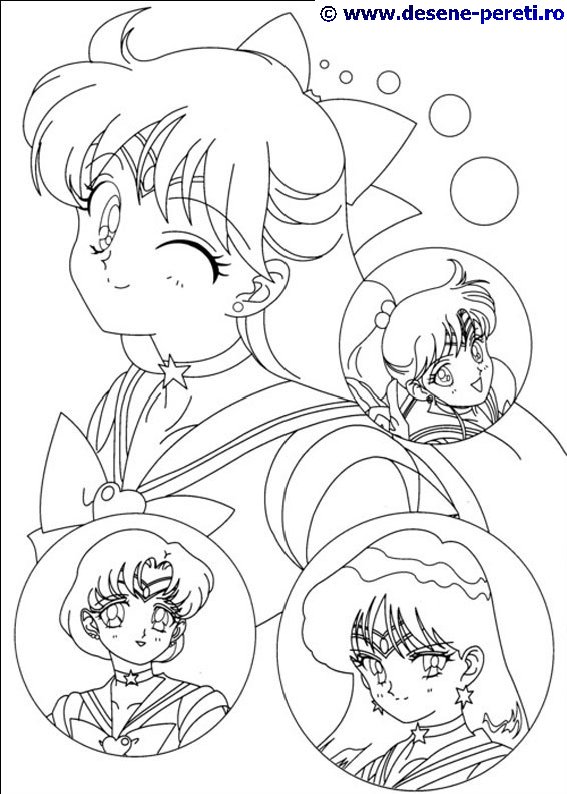 Sailor Moon desene de colorat